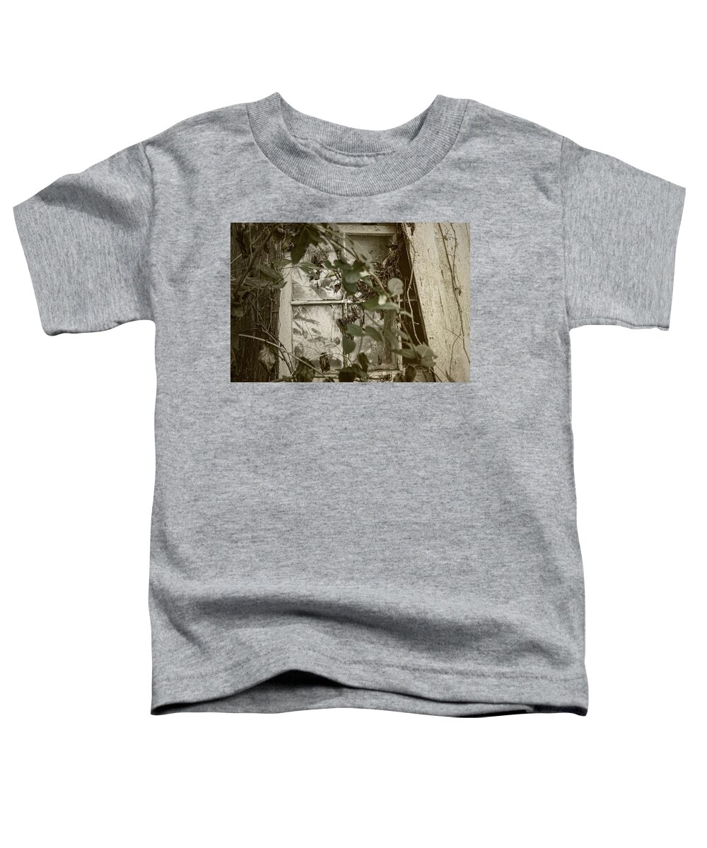 Sharon Popek Toddler T-Shirt featuring the photograph Window Less by Sharon Popek