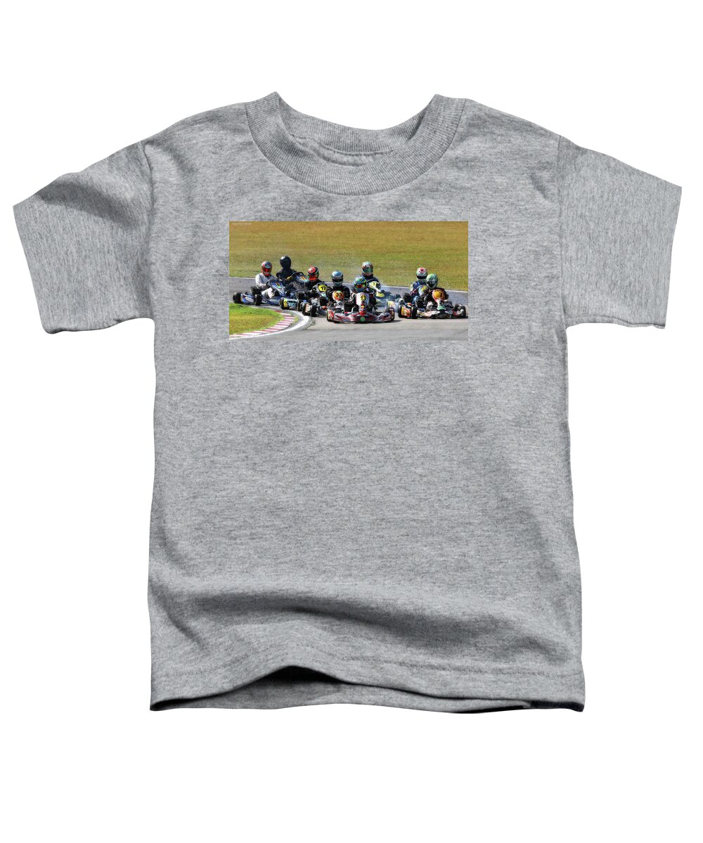 Wingham Go Karts Toddler T-Shirt featuring the photograph Wingham Go Karts 06 by Kevin Chippindall