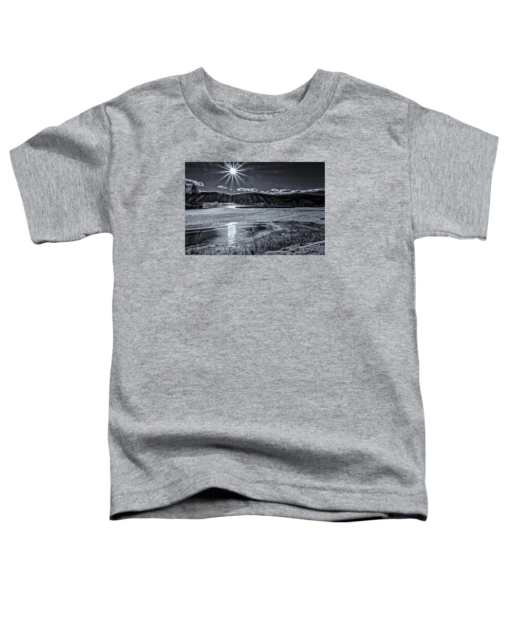 Brattleboro Retreat Meadows Toddler T-Shirt featuring the photograph Winter Sun On The Meadows by Tom Singleton