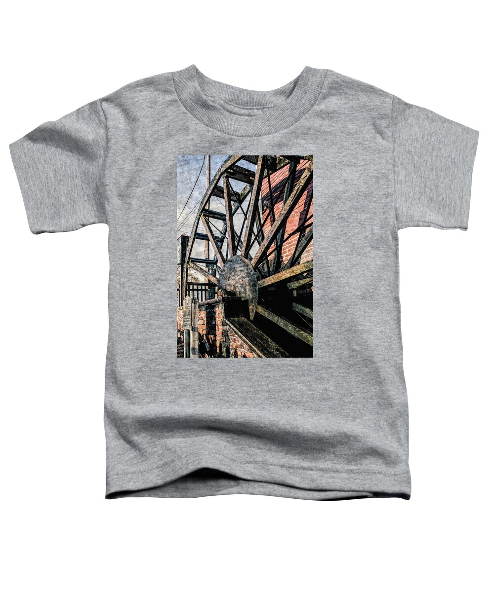 Yates Toddler T-Shirt featuring the photograph Yates Cider Mill Water Wheel by Joann Copeland-Paul