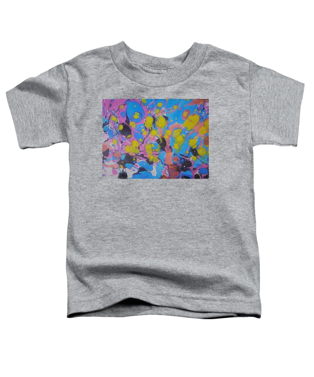 Toddler T-Shirt featuring the painting Yello Pods by Jan Pellizzer