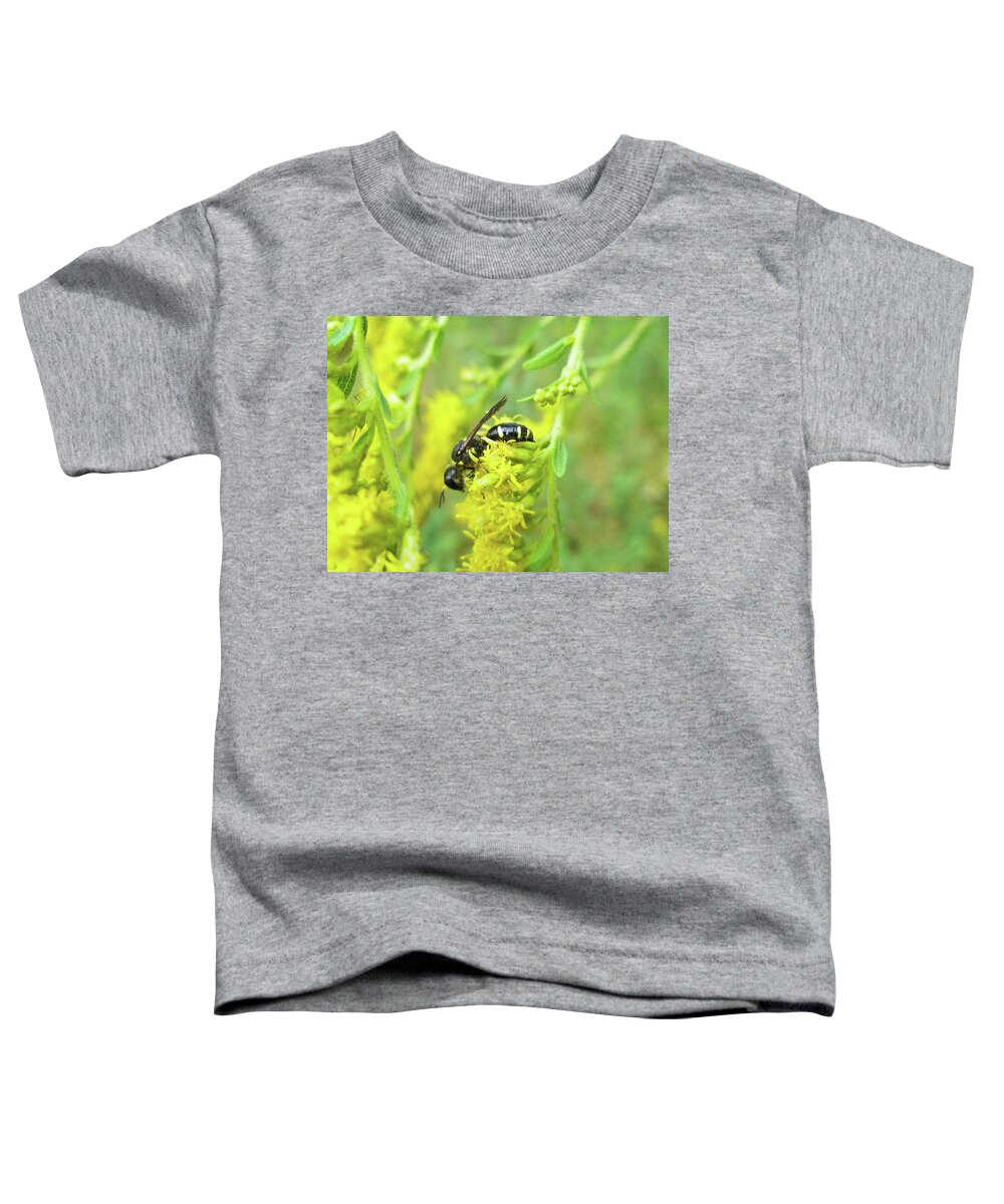 Wasp Toddler T-Shirt featuring the photograph Yellow Jacket by Carol Senske