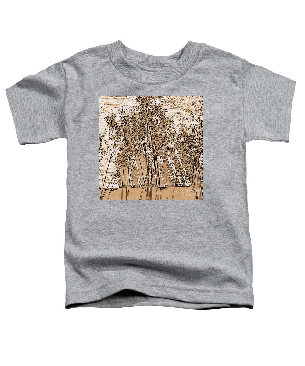 Brown Toddler T-Shirt featuring the photograph Zen Bamboo Garden by Onedayoneimage Photography