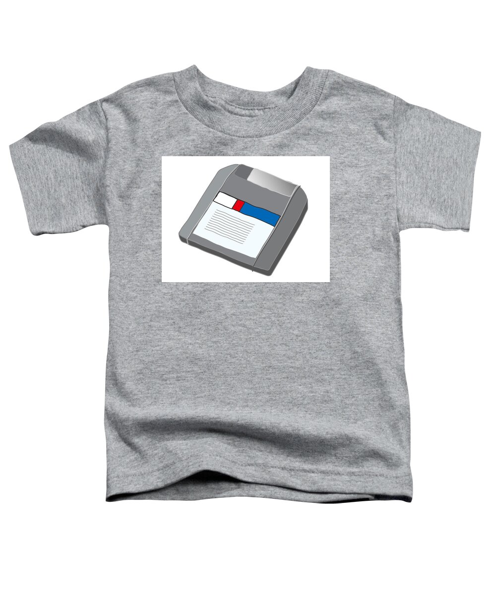  Toddler T-Shirt featuring the digital art Zip Disk by Moto-hal