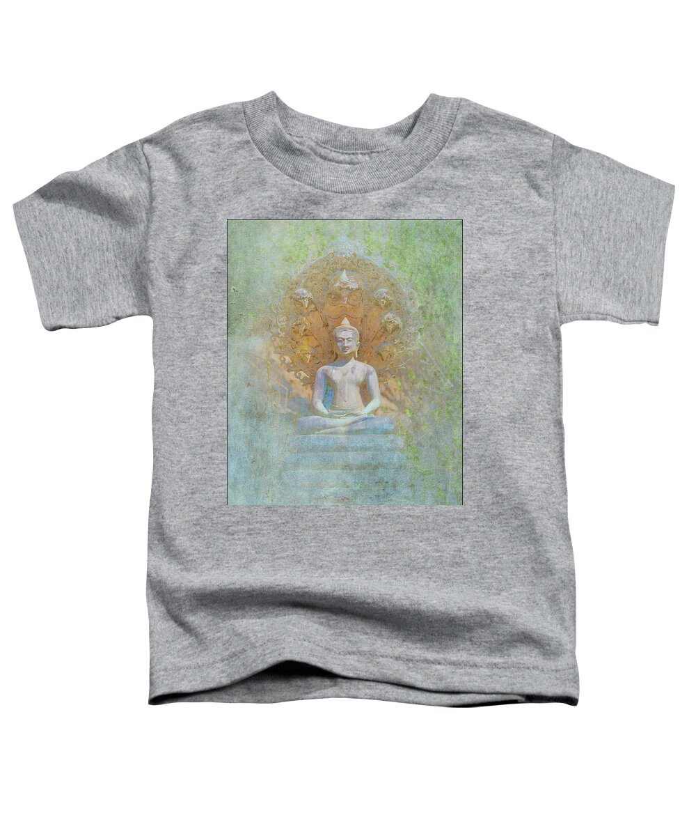 Sacred Toddler T-Shirt featuring the photograph Buddha at Abhayagiri Monastery #1 by Andy Romanoff