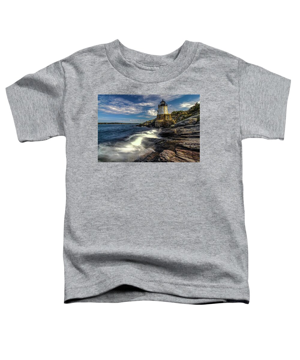 Castle Hill Toddler T-Shirt featuring the photograph Castle Hill Lighthouse Newport Rhode Island #1 by Alex Grichenko