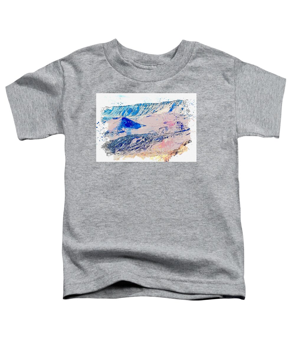 Nature Toddler T-Shirt featuring the painting Haleakala, Kula, United States watercolor by Ahmet Asar #1 by Celestial Images
