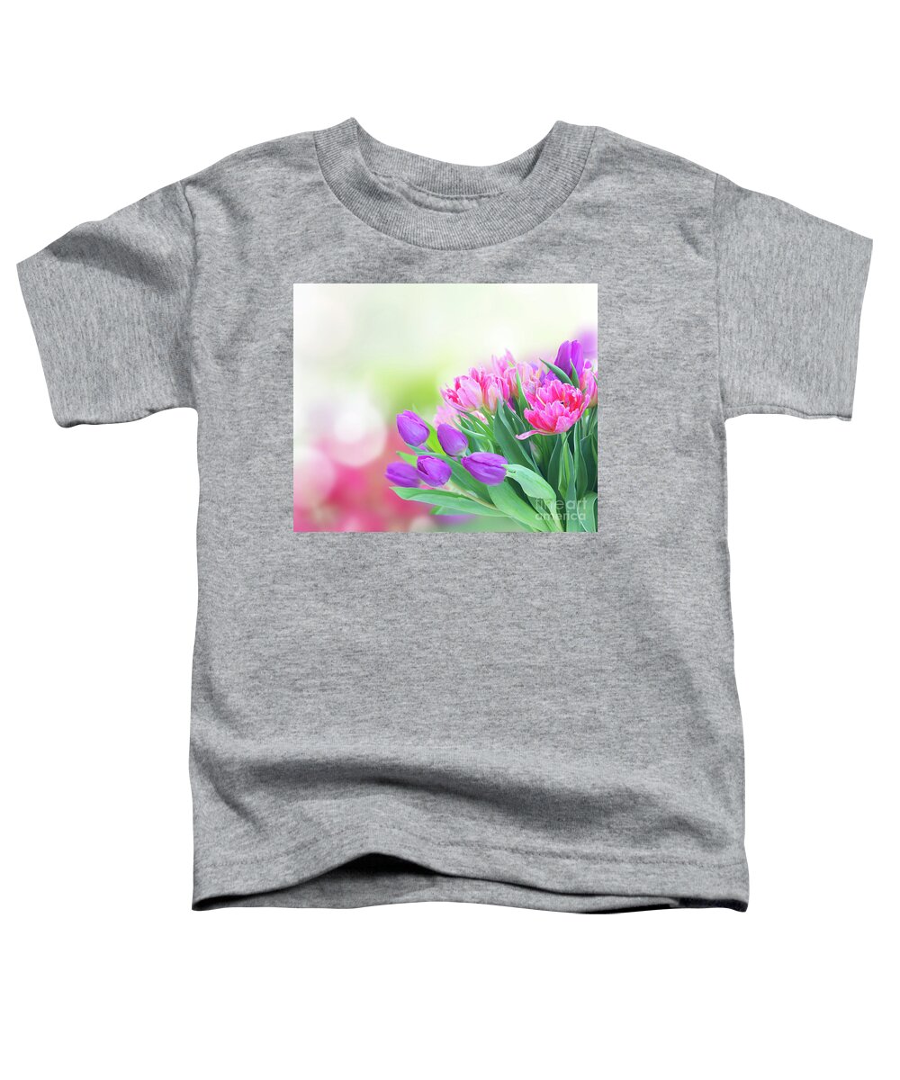 Tulips Toddler T-Shirt featuring the photograph Mauve Affair by Anastasy Yarmolovich