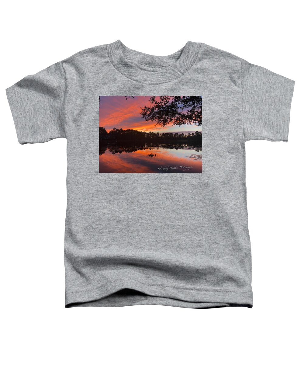 Sunrise Toddler T-Shirt featuring the photograph Red Sky In Morning #1 by Elizabeth Harllee