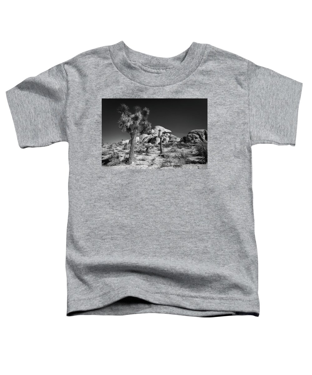 Black & White Toddler T-Shirt featuring the photograph The Joshua Tree #2 by Peter Tellone