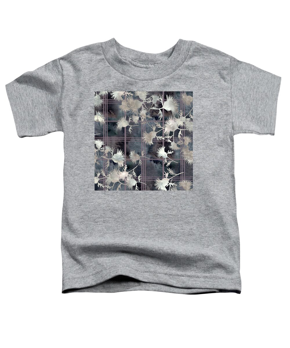 Thistle Toddler T-Shirt featuring the digital art Thistle Plaid by Sand And Chi