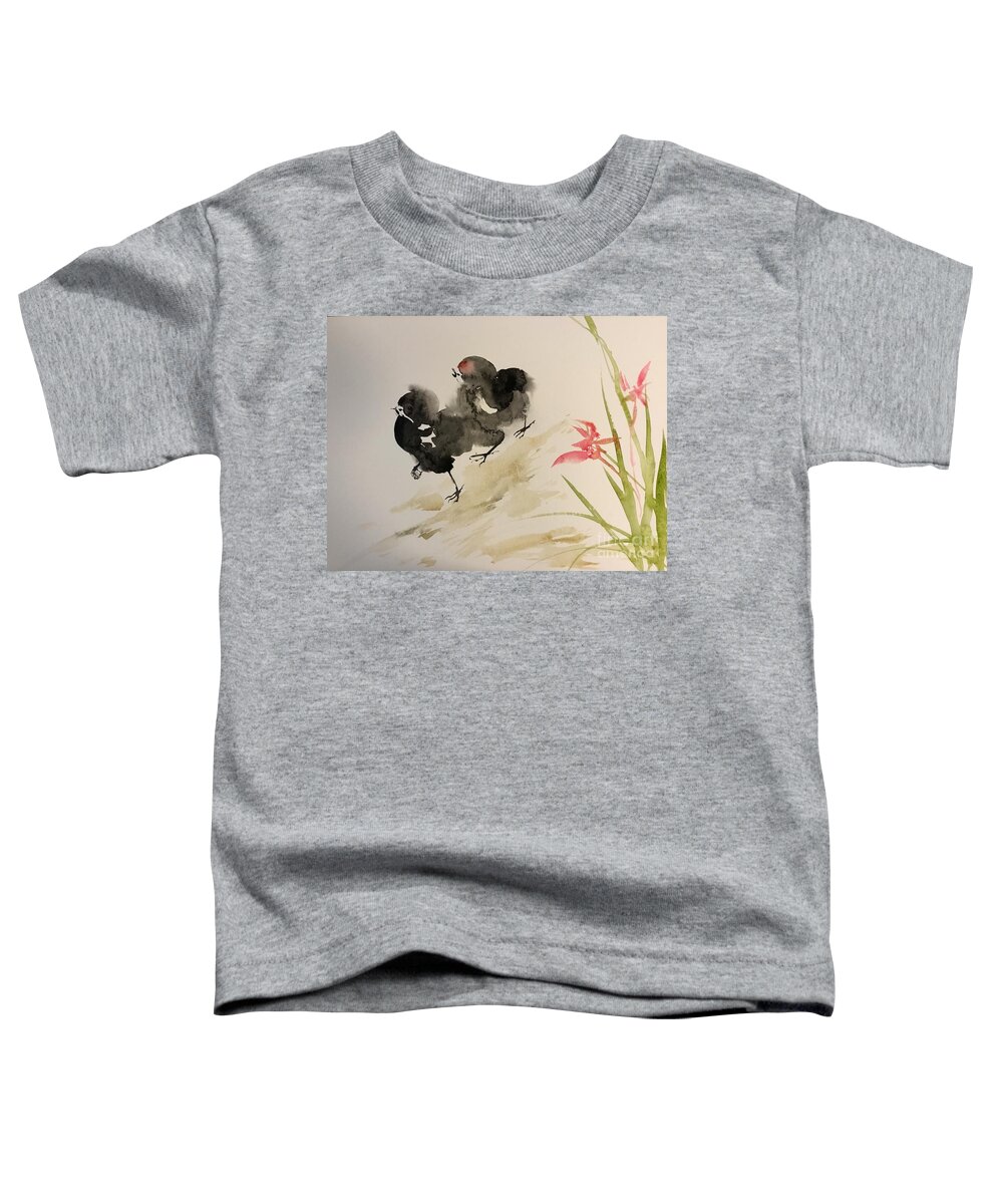 1402019 Toddler T-Shirt featuring the painting 1402019 by Han in Huang wong