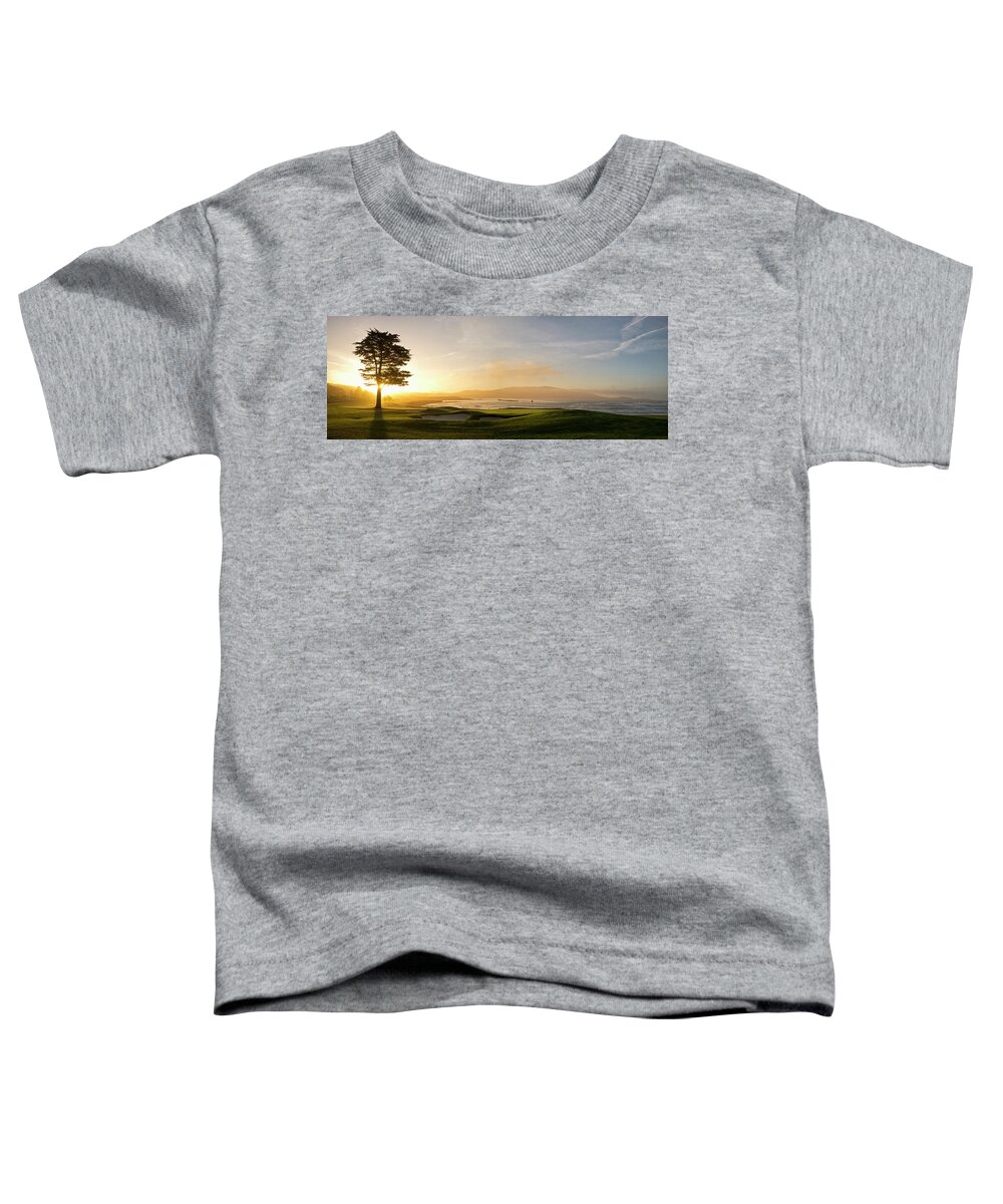 Photography Toddler T-Shirt featuring the photograph 18th Hole With Iconic Cypress Tree #2 by Panoramic Images