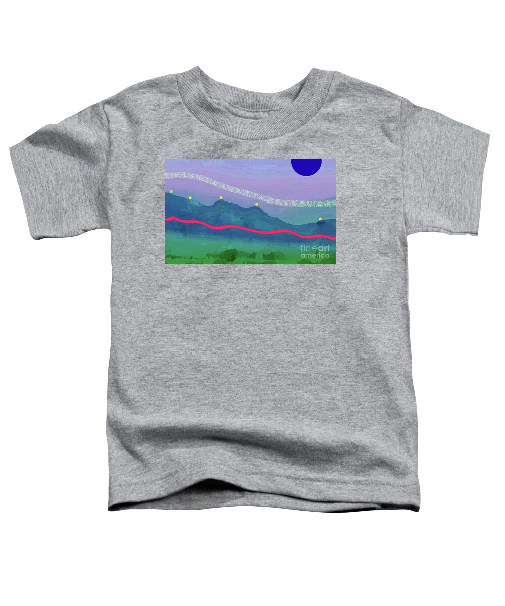 Walter Paul Bebirian: The Bebirian Art Collection Toddler T-Shirt featuring the digital art 3-5-2012c by Walter Paul Bebirian