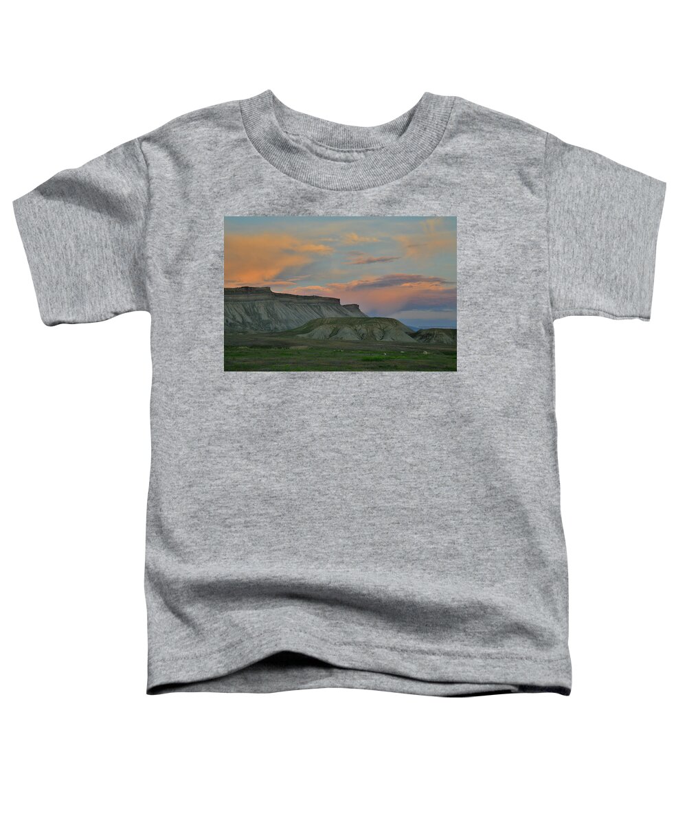 Book Cliffs Toddler T-Shirt featuring the photograph End of the Day at Book Cliffs #3 by Ray Mathis