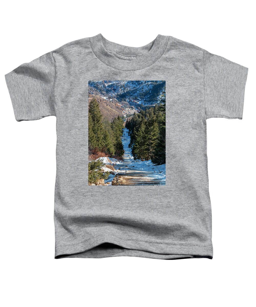 Incline Toddler T-Shirt featuring the photograph Manitou Incline in Winter #4 by Steven Krull