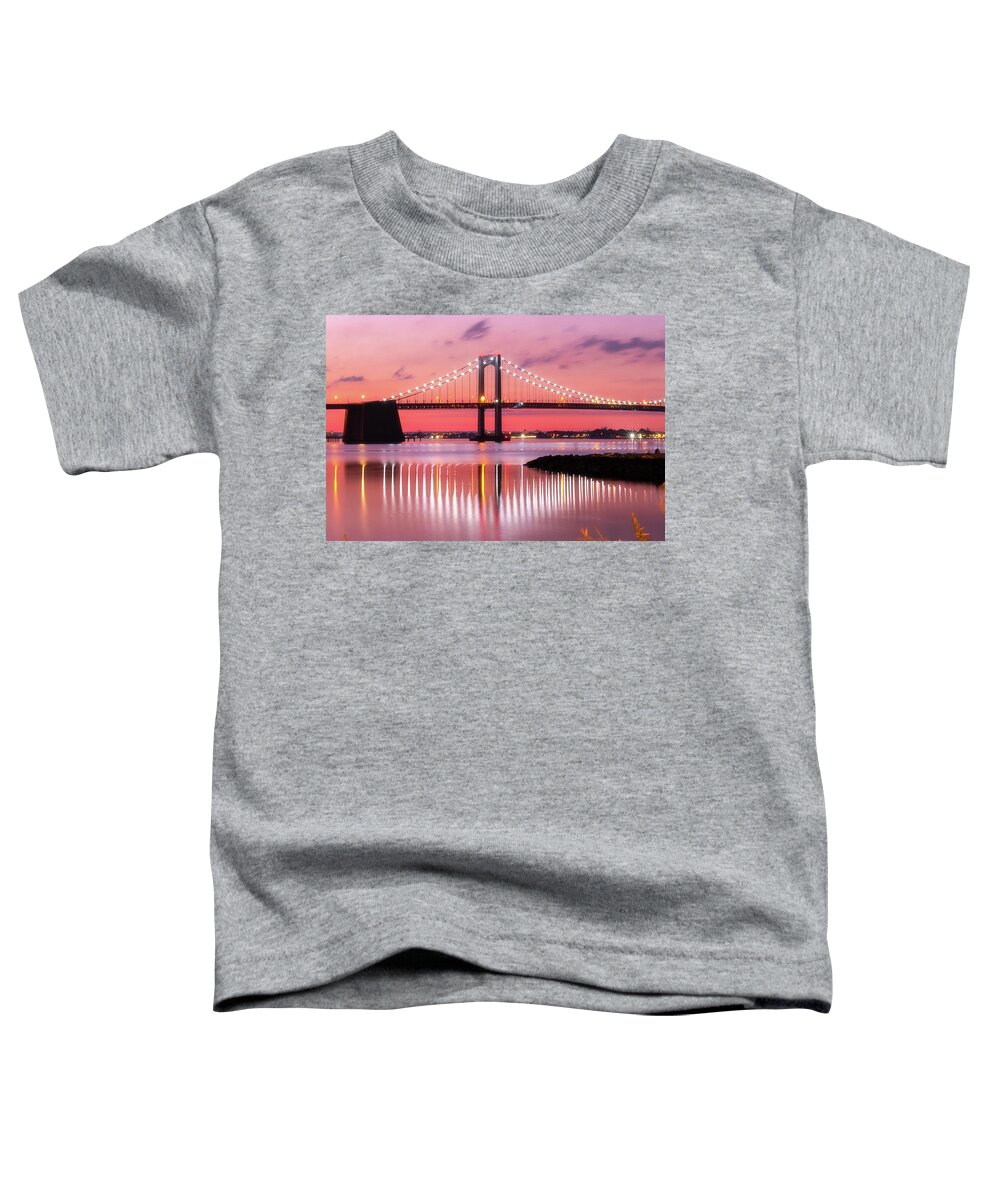 Bridge Toddler T-Shirt featuring the photograph Throgs Neck Sunset #3 by John Randazzo