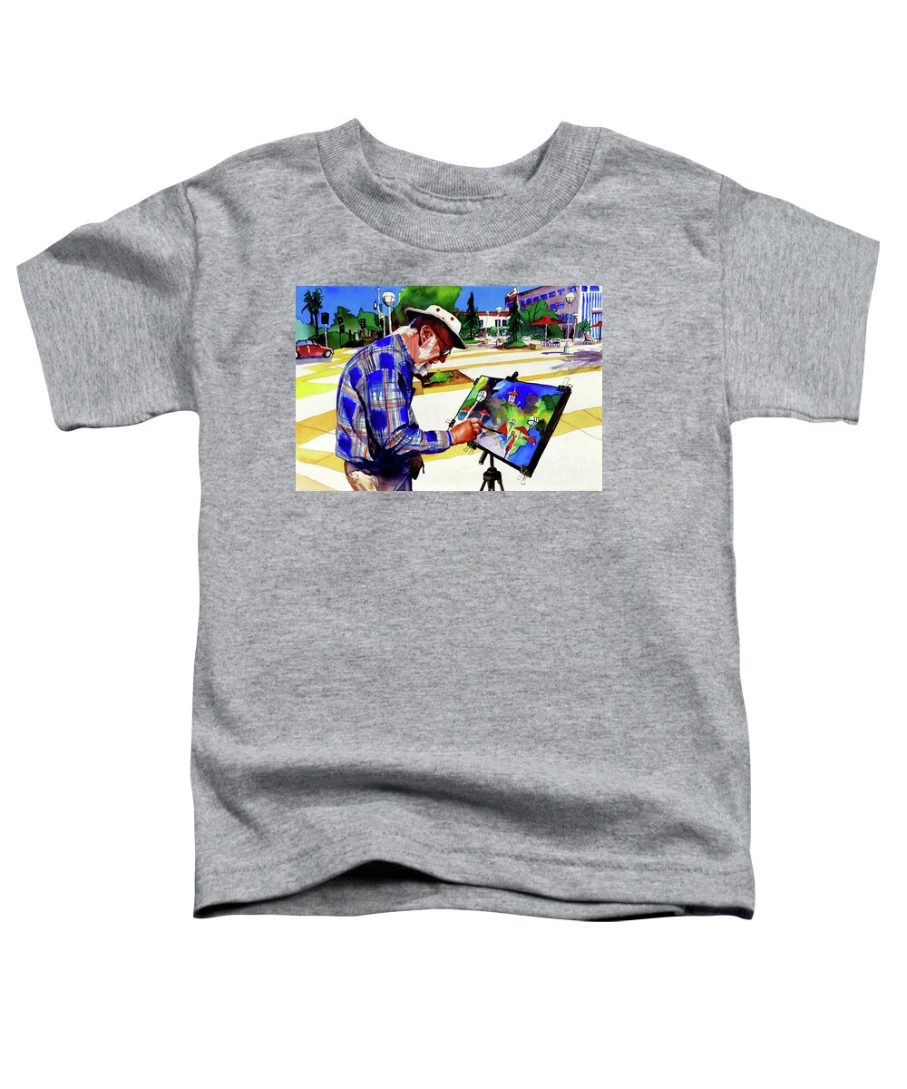 Urban Toddler T-Shirt featuring the painting #331 Aquarellist #331 by William Lum
