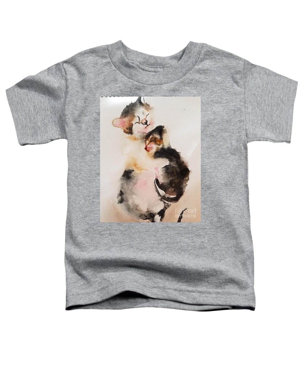 #42 2019 Toddler T-Shirt featuring the painting #42 2019 #42 by Han in Huang wong