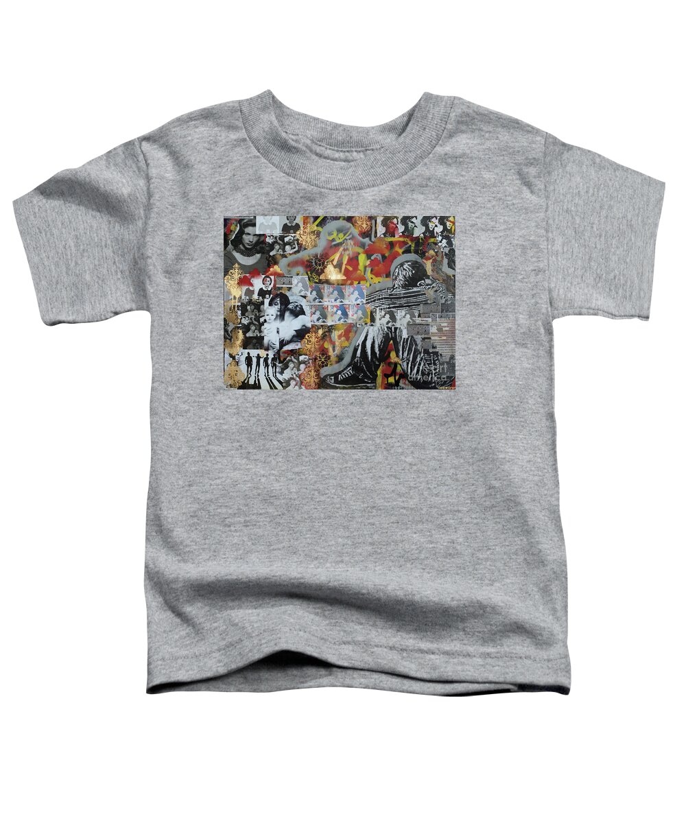  Toddler T-Shirt featuring the mixed media Abyss of Sorrow by SORROW Gallery