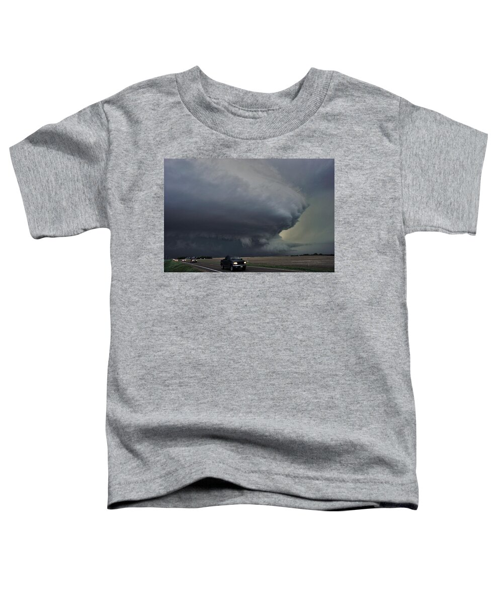 Supercell Toddler T-Shirt featuring the photograph Ahead of the Supercell by Ed Sweeney