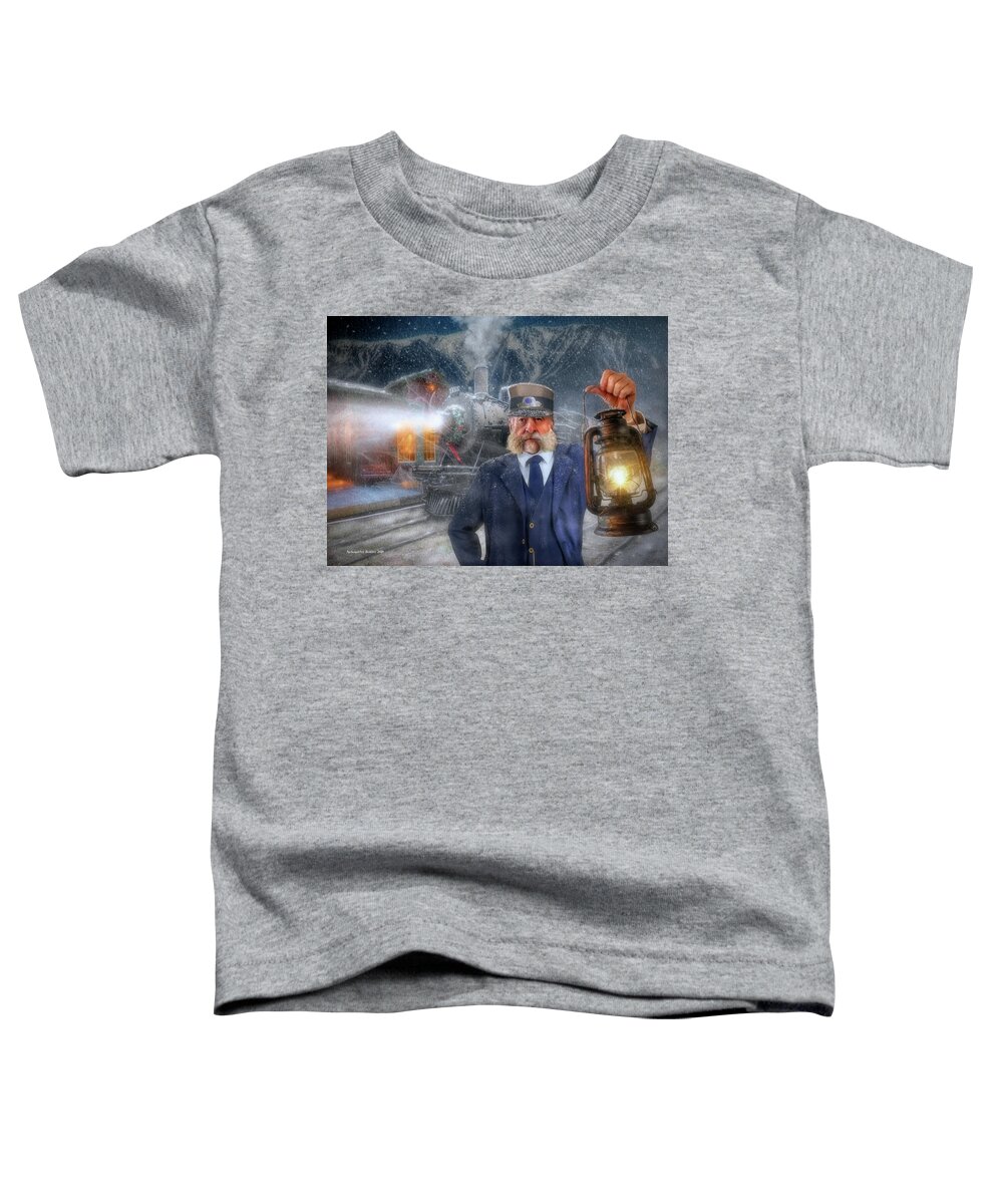 Old Train Station Toddler T-Shirt featuring the photograph All Aboard by Aleksander Rotner