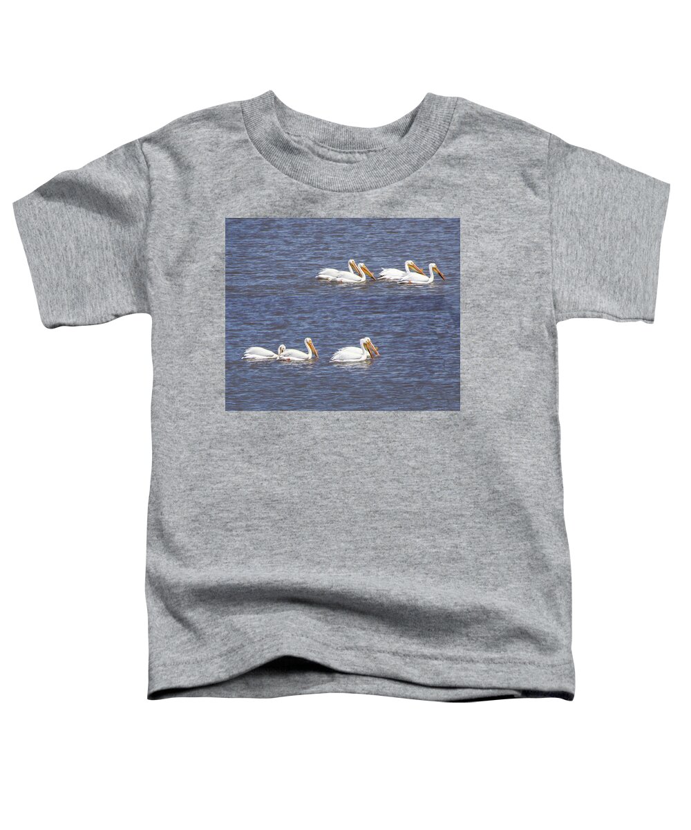 American Toddler T-Shirt featuring the photograph American White Pelican by Steve Estvanik