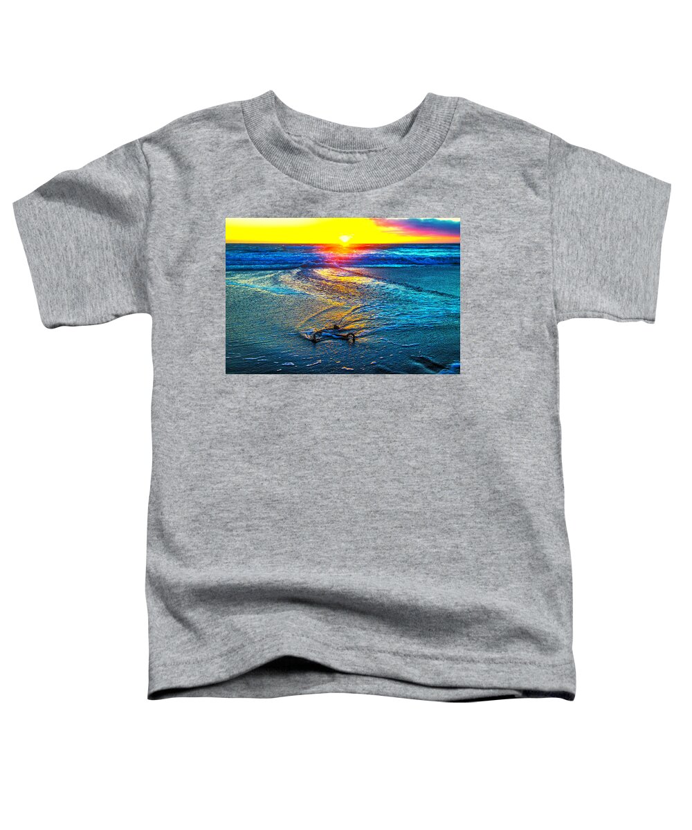 Ship's Toddler T-Shirt featuring the photograph Anchor In The Surf by Garry Gay
