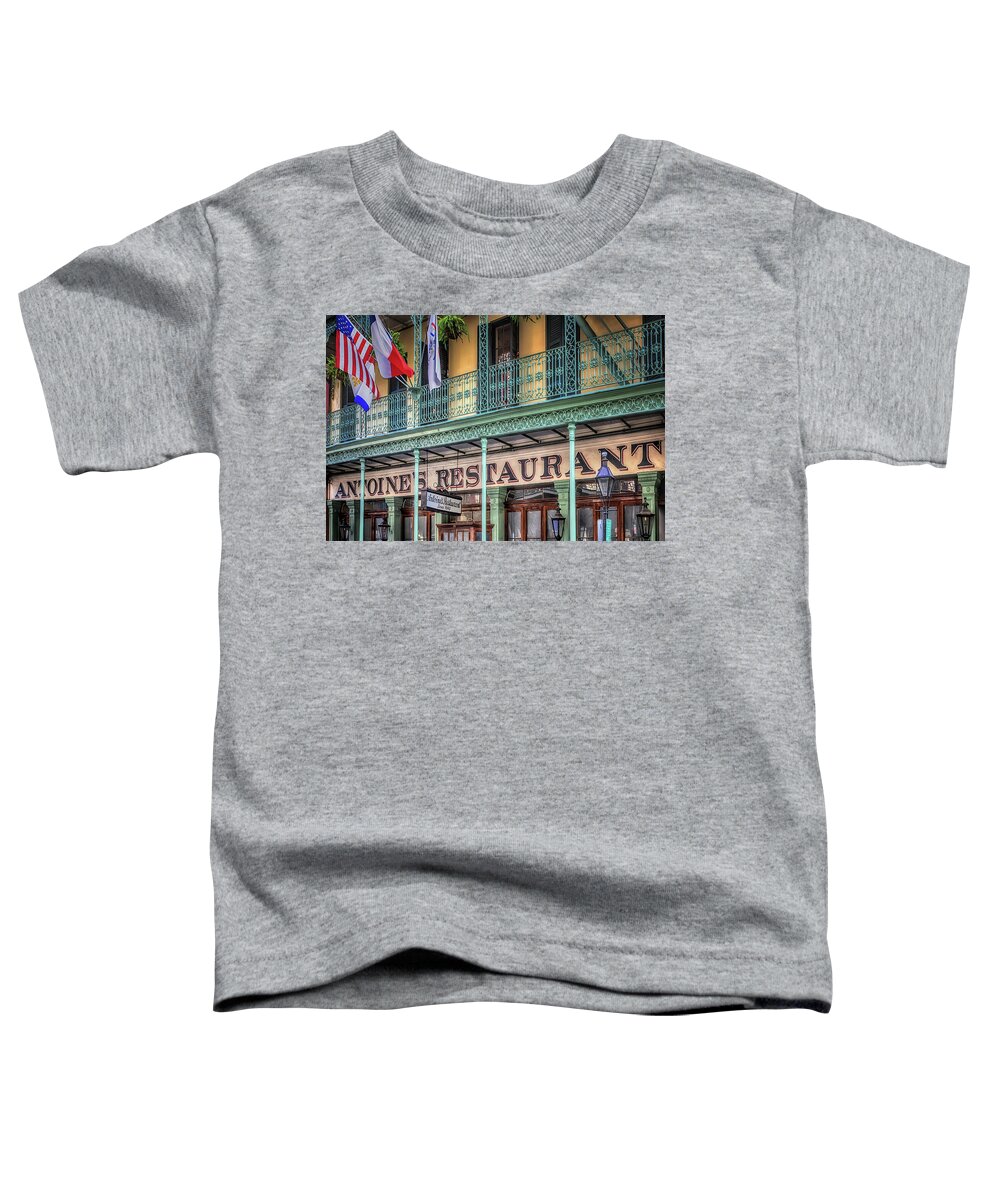 New Orleans Toddler T-Shirt featuring the photograph Antoine's by Susan Rissi Tregoning