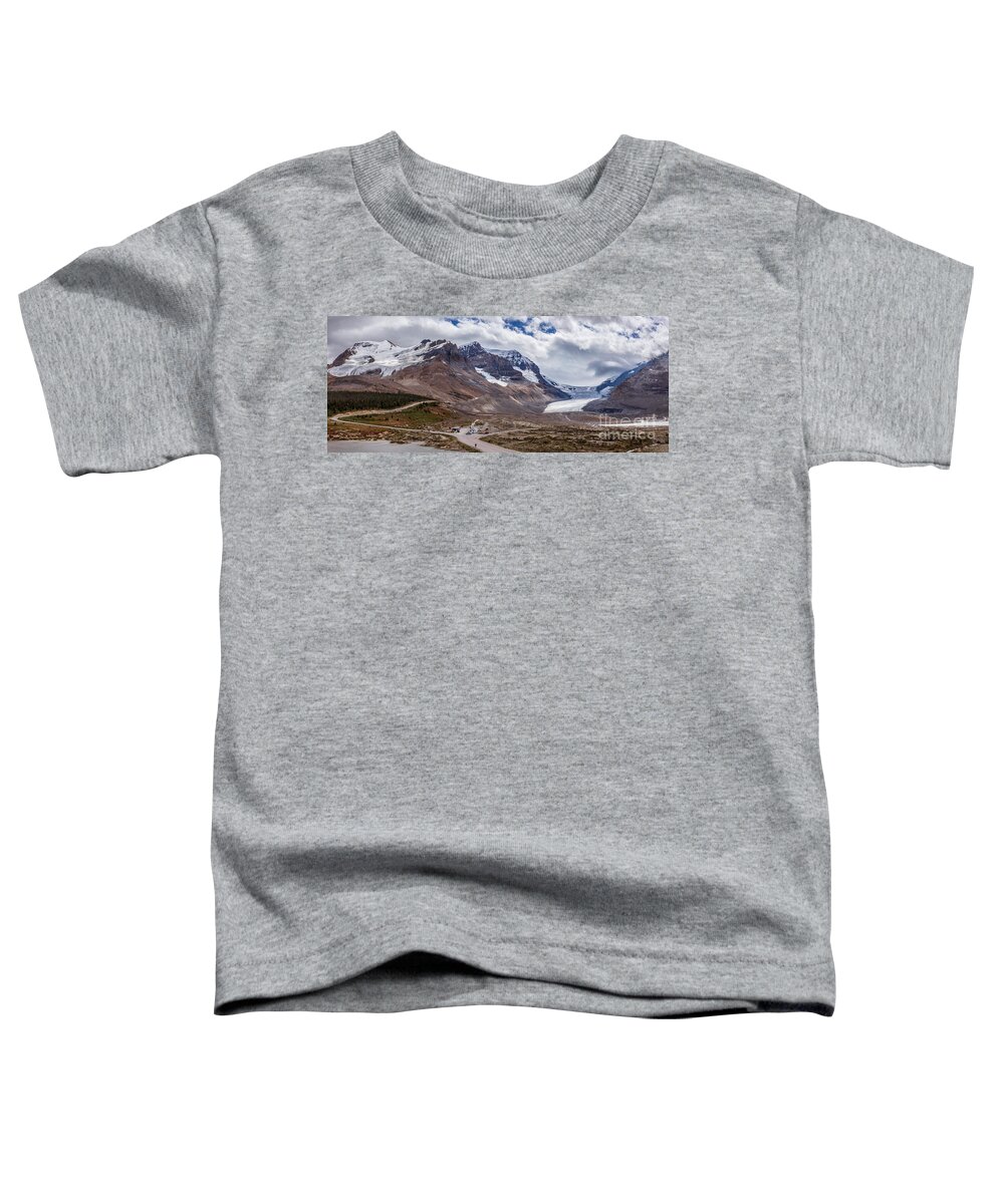 Photography Toddler T-Shirt featuring the photograph Athabasca Glacier Panorama by Alma Danison