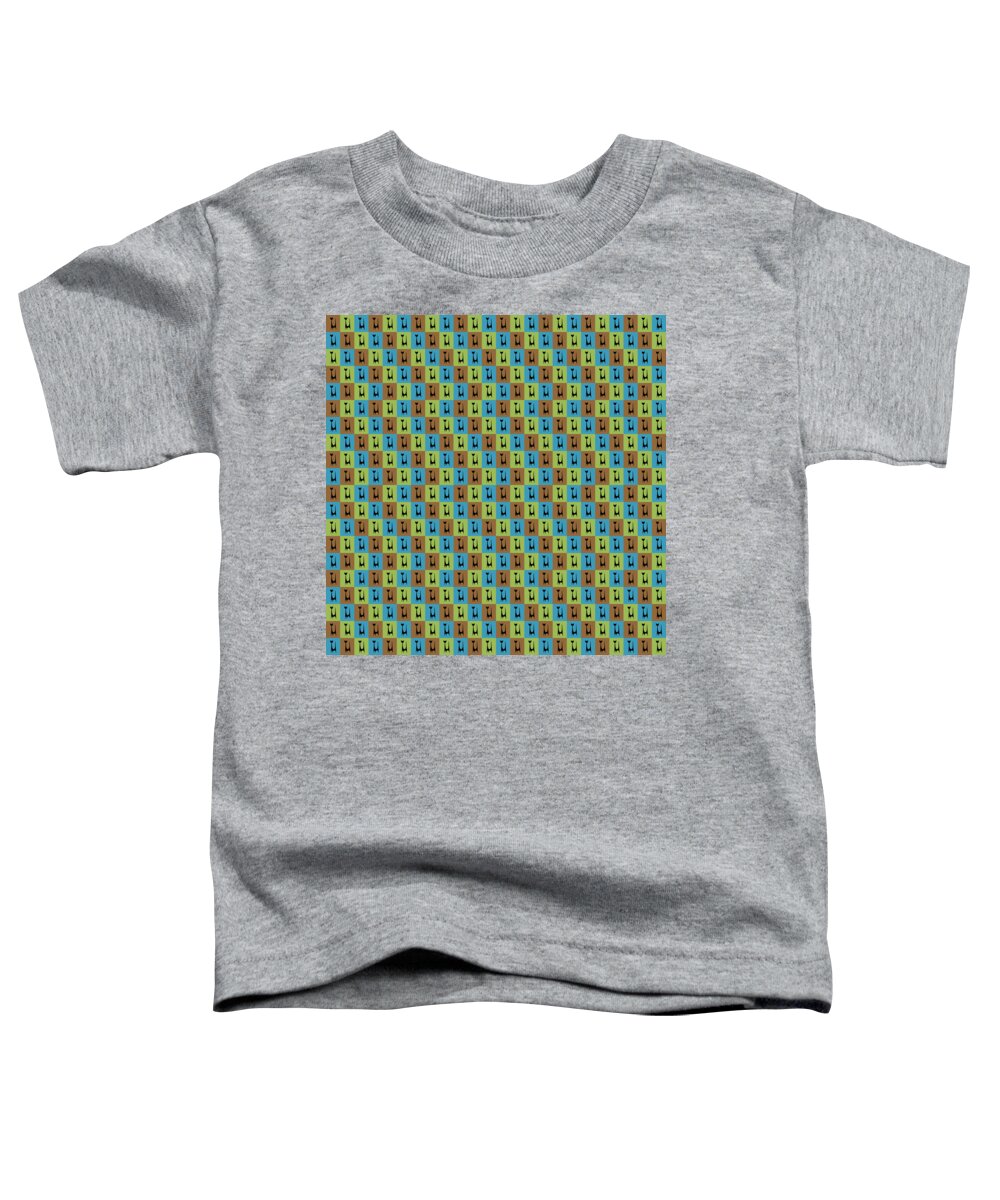 Mid Century Modern Toddler T-Shirt featuring the digital art Atomic Cat 1 by Donna Mibus