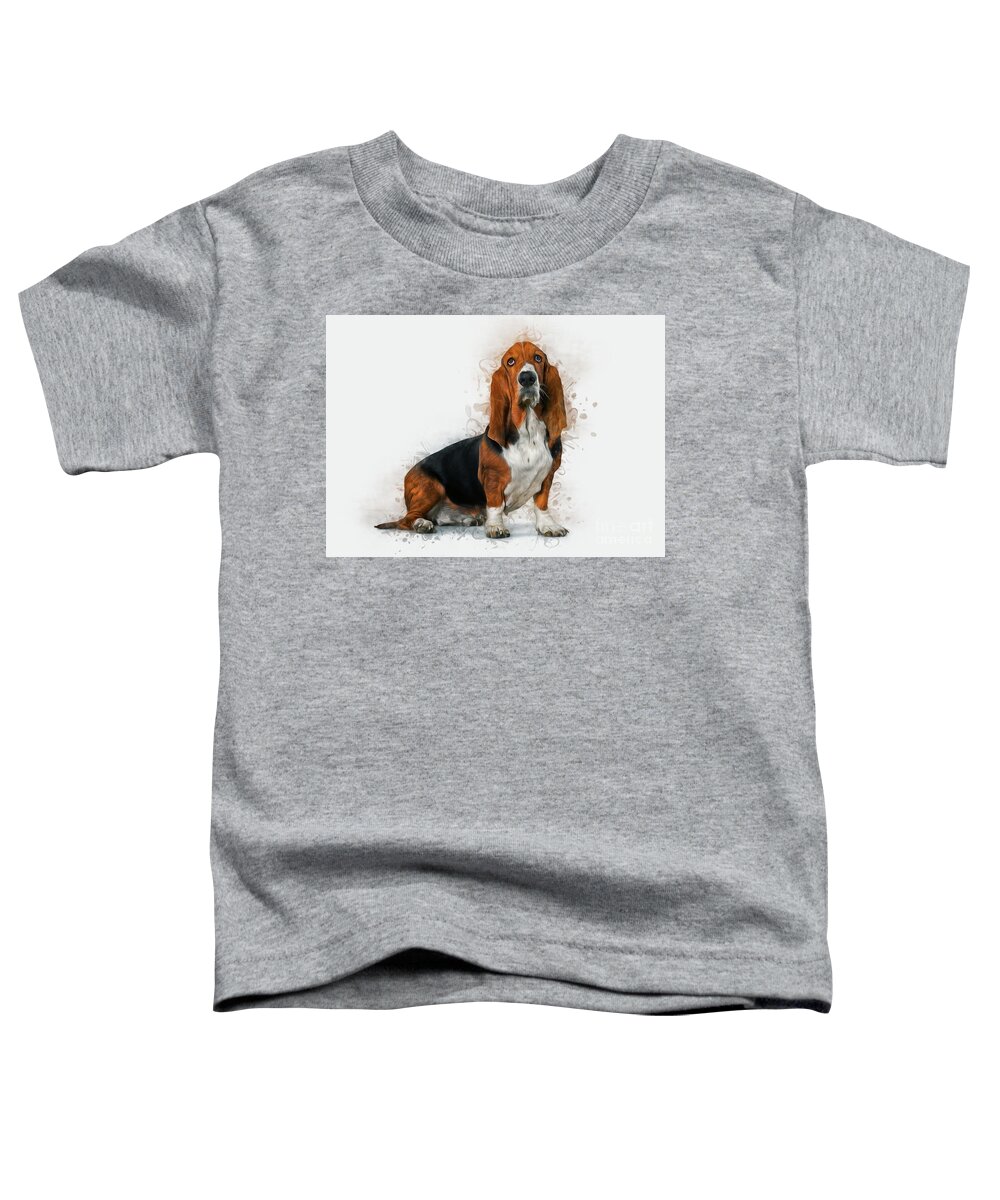 Dog Toddler T-Shirt featuring the photograph Basset Hound by Ian Mitchell