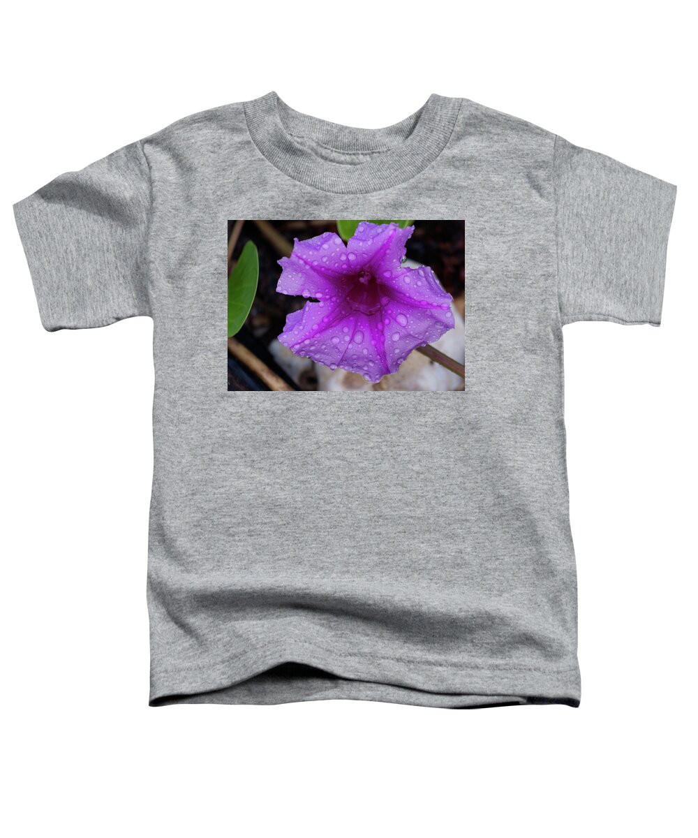Flower Toddler T-Shirt featuring the photograph Beach moonflower by Eric Hafner