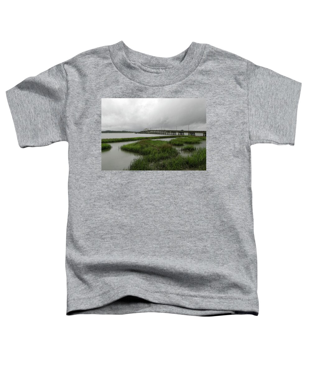 Beaufort Toddler T-Shirt featuring the photograph Beaufort Bridge Tidal Basin by Norma Brandsberg