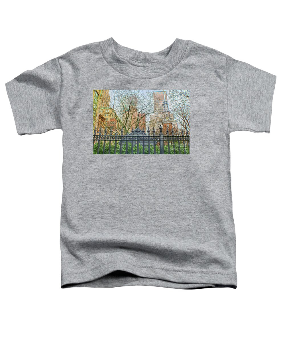 Rod Iron Fence Toddler T-Shirt featuring the photograph Behind the Fence by Sandy Moulder