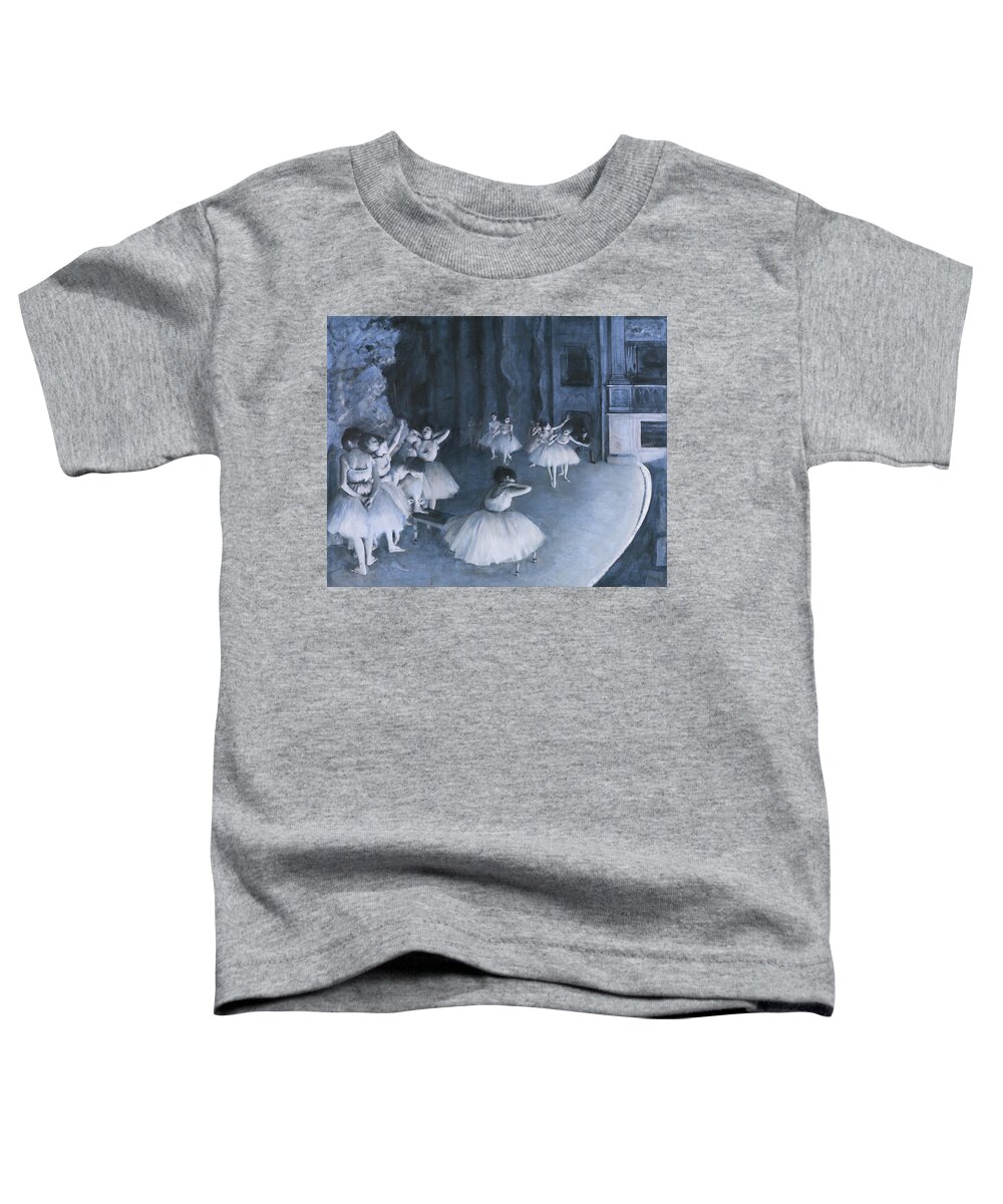 Post Modern Toddler T-Shirt featuring the digital art Blend 9 Degas by David Bridburg