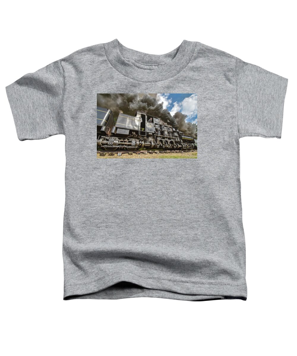 Train Toddler T-Shirt featuring the photograph Blue Skies Ahead by Michelle Wittensoldner