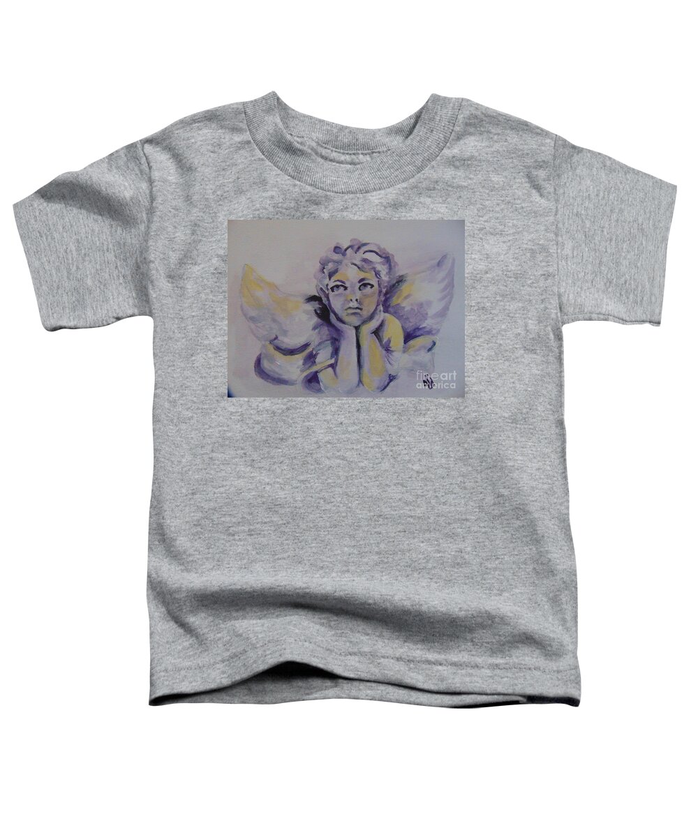Angel Toddler T-Shirt featuring the painting Bradyn's Angel by Saundra Johnson