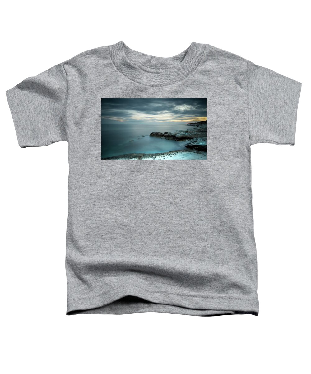 Seashore Toddler T-Shirt featuring the photograph Calmness of the sea by Michalakis Ppalis