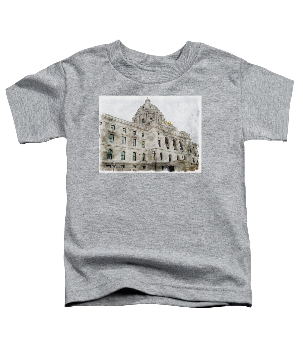 Minnesota Toddler T-Shirt featuring the photograph Capitol Steps by Tom Reynen