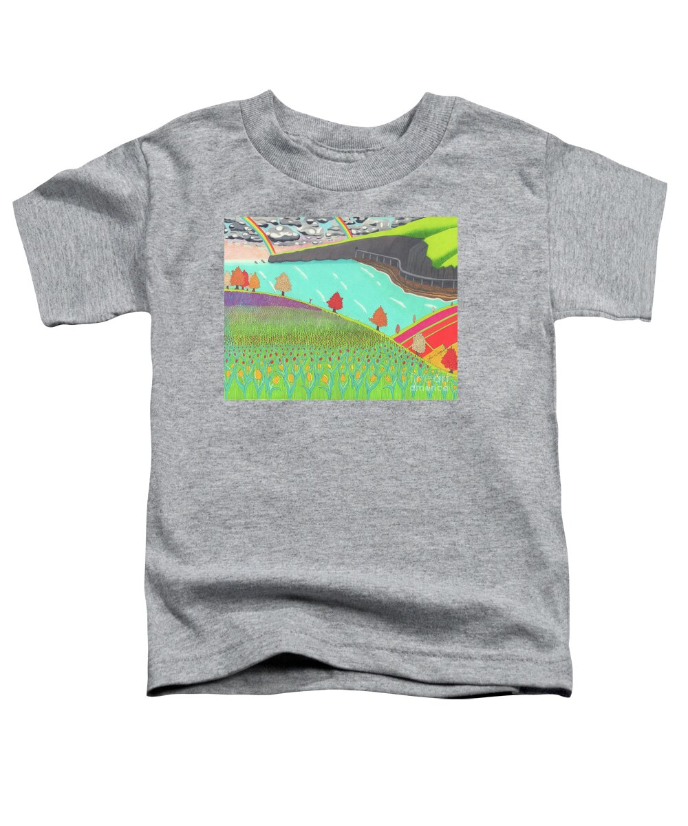 Landscape Toddler T-Shirt featuring the drawing Celebration by John Wiegand