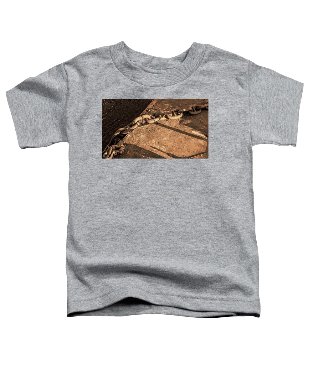 Chain Toddler T-Shirt featuring the photograph Chained Light and Shadow by Cathy Anderson