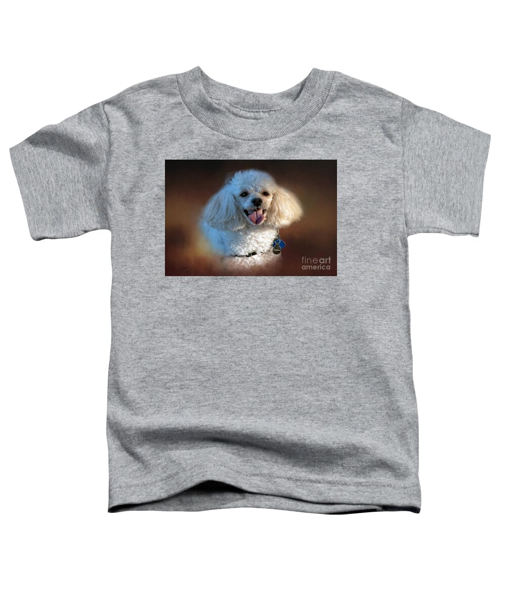 Pets Toddler T-Shirt featuring the mixed media Charlie by DB Hayes