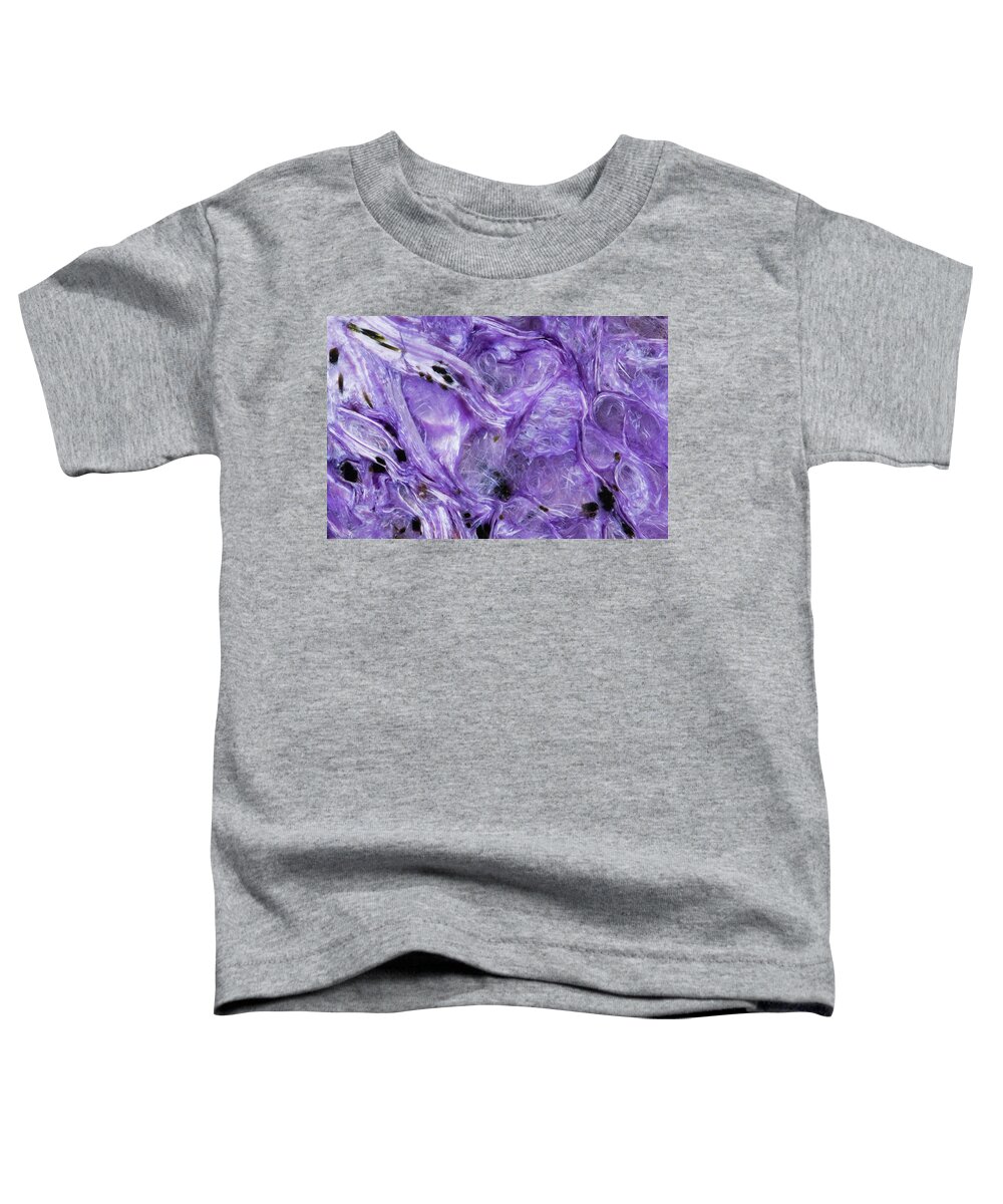 Abstract Toddler T-Shirt featuring the photograph Charoite Mineral, Close-up by Mark Windom