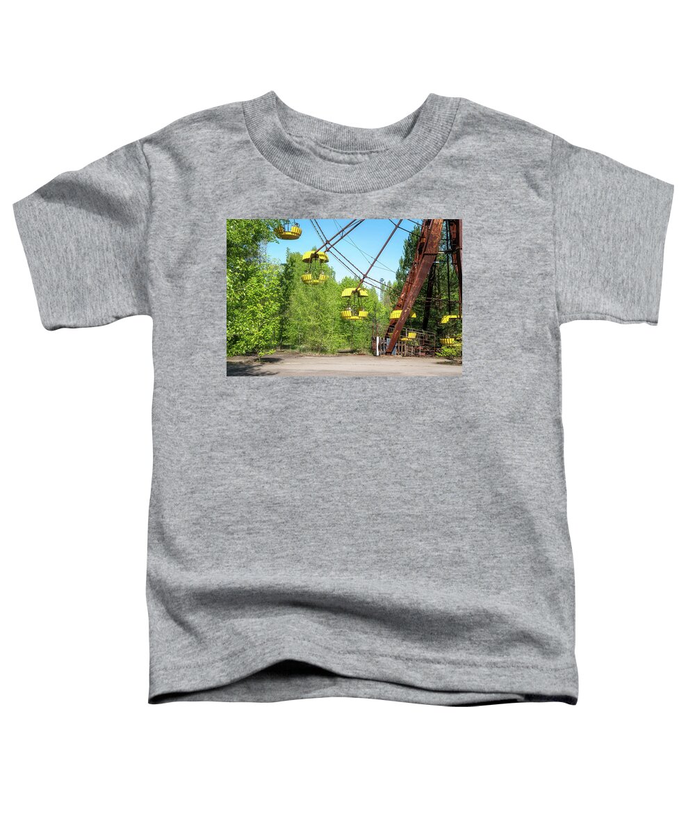 Abandoned Toddler T-Shirt featuring the photograph Chernobyl Ferris Wheel Close Up by Roman Robroek