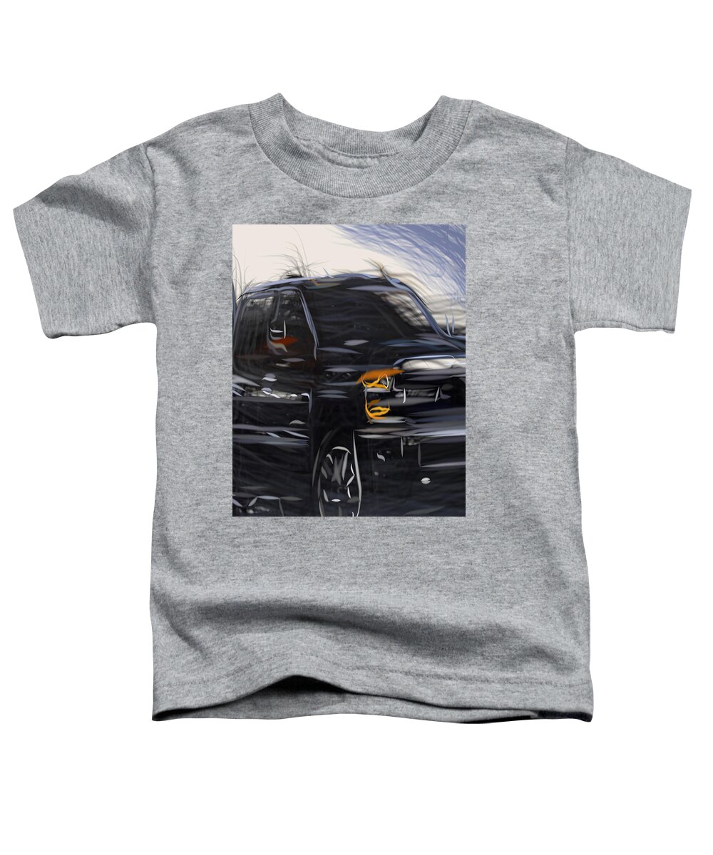 Chevy Toddler T-Shirt featuring the digital art Chevy Silverado Kid Rock Drawing by CarsToon Concept
