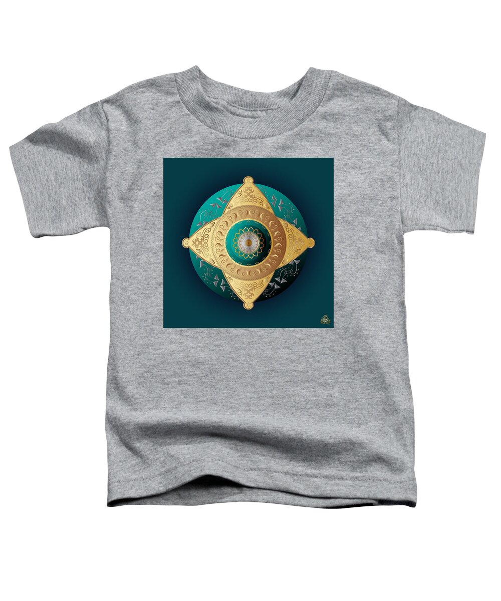 Mandala Toddler T-Shirt featuring the digital art Circumplexical No 4063 by Alan Bennington