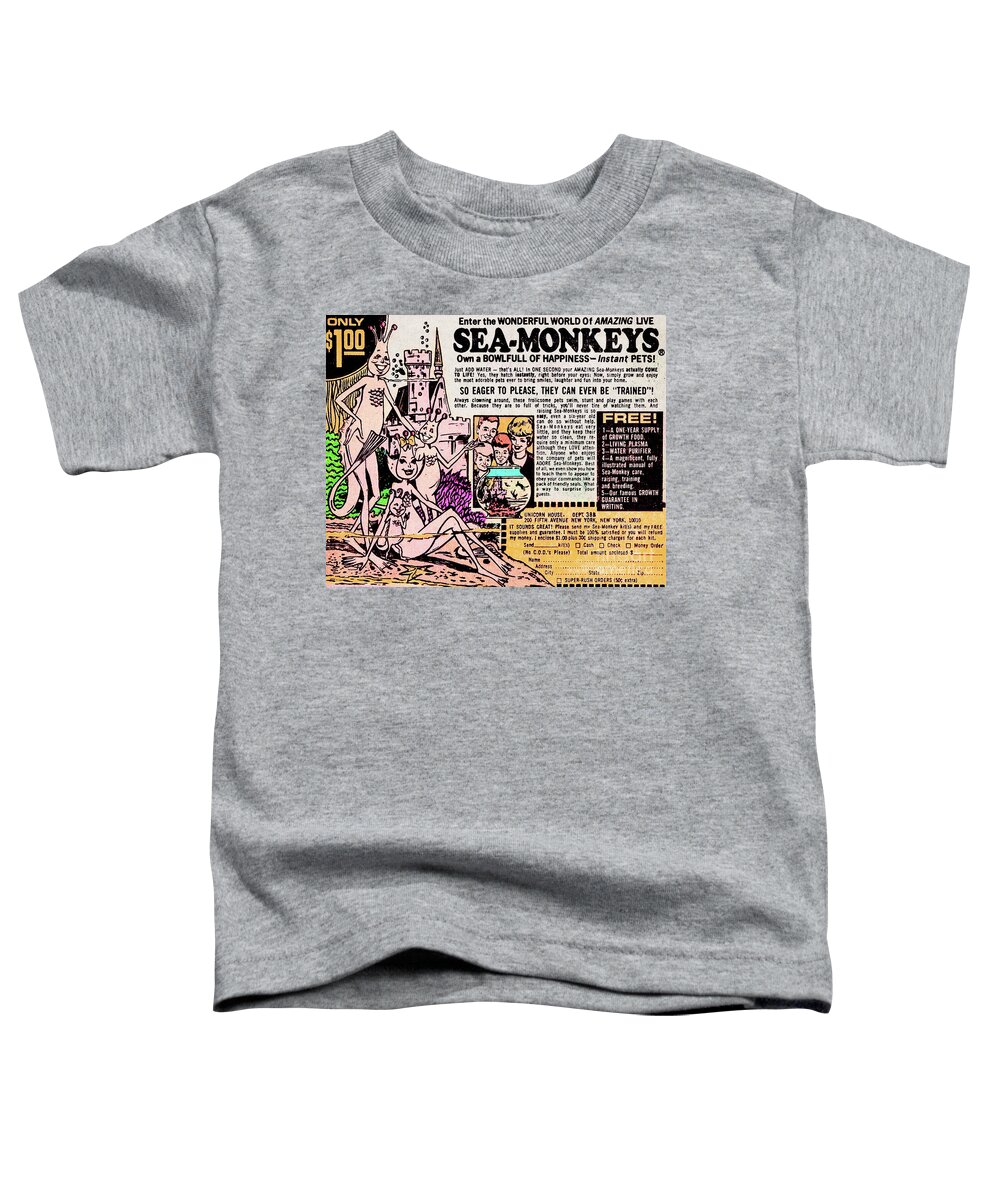 Classic Comic Book Advertisement Sea Monkeys 20190925 Toddler T-Shirt by Art and Photography - Fine Art America