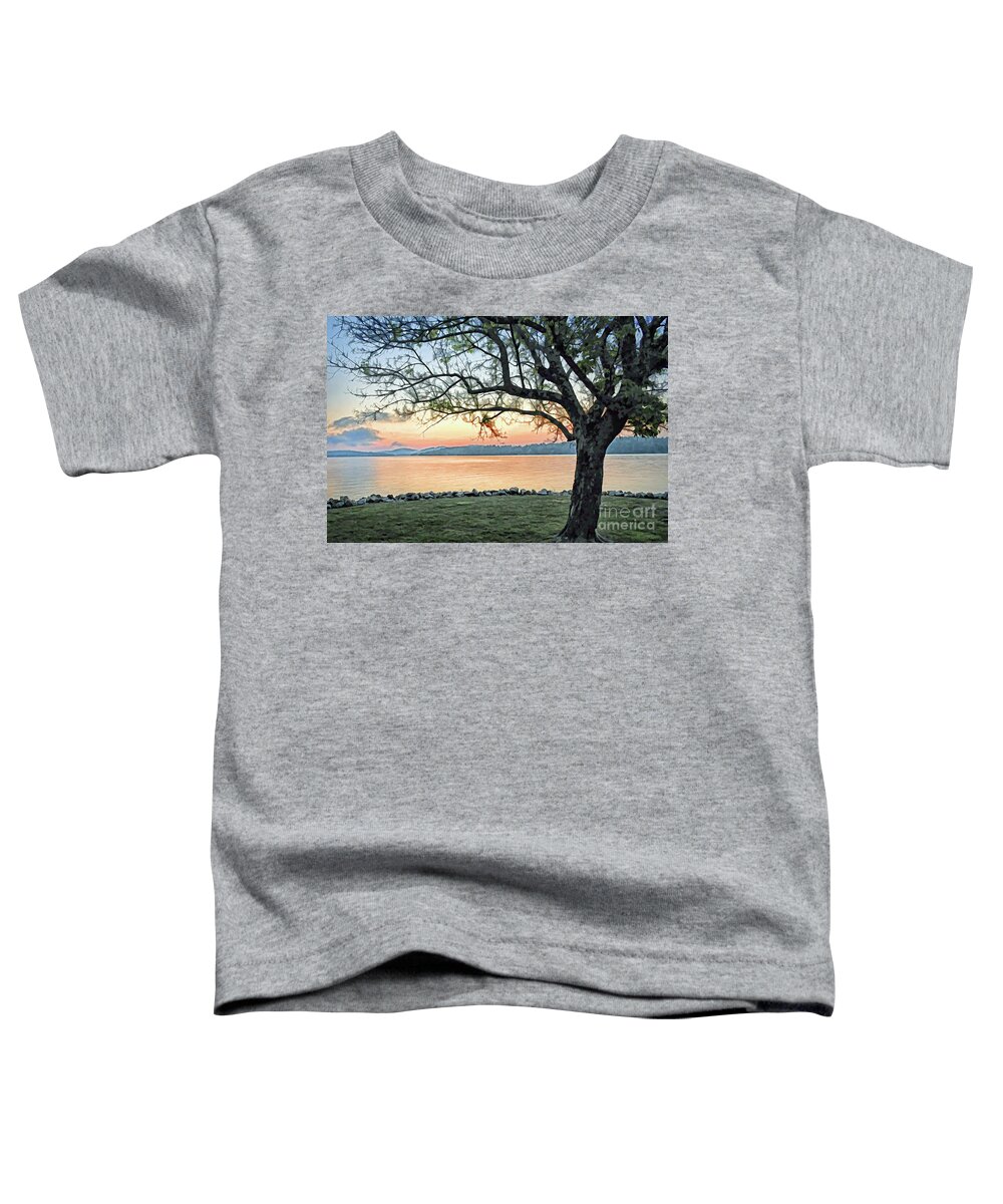 Claytor Lake Toddler T-Shirt featuring the photograph Claytor Lake Before Sunrise by Kerri Farley