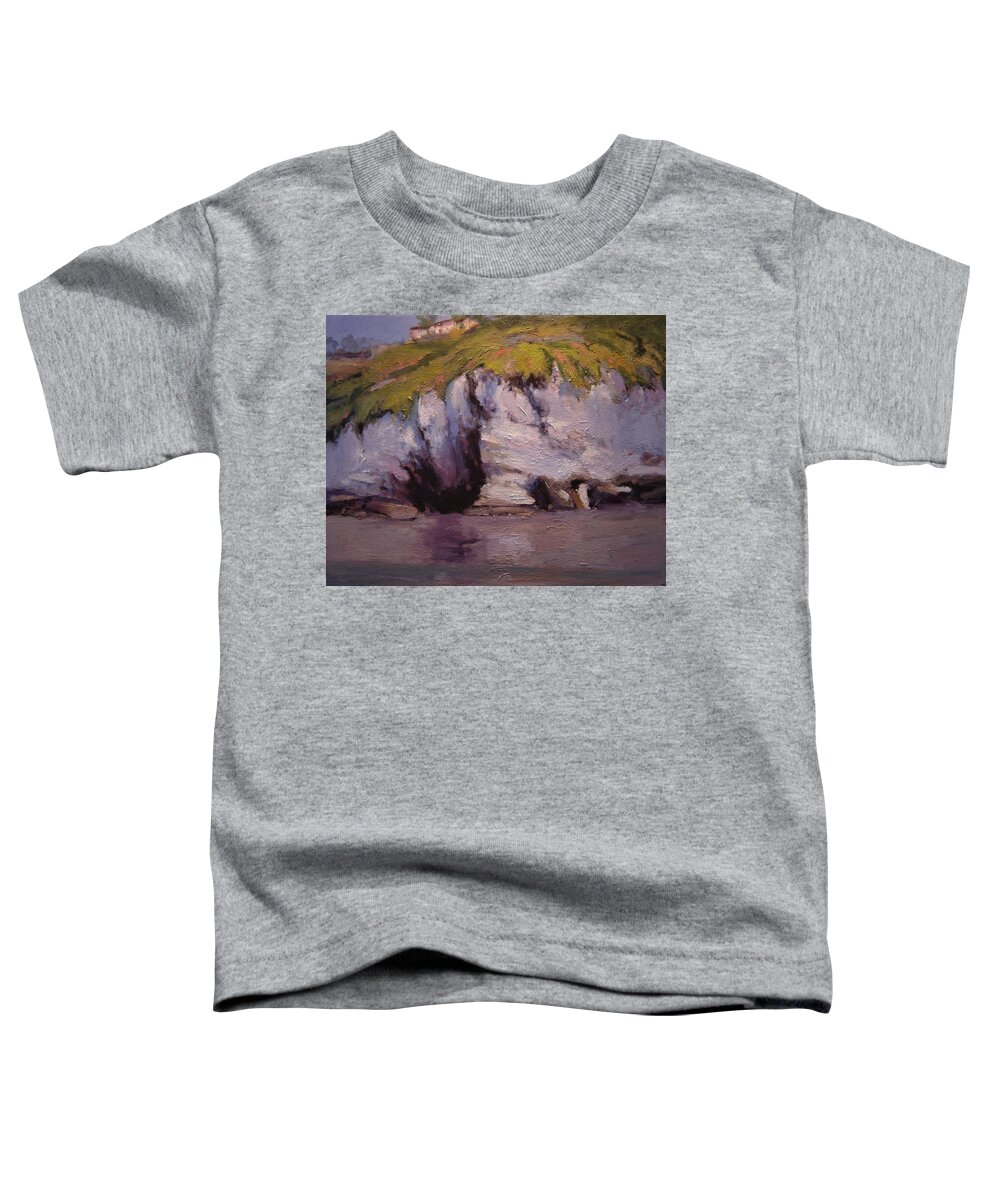 Seascape Toddler T-Shirt featuring the painting Cliffs at Pismo Beach California by R W Goetting